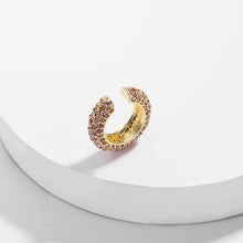 Bohemian Crystal Ear Cuff Earring for Women Multicolor C-Shape No Pierced Small Earring Bridal Wedding Ear Clip Jewelry Gifts