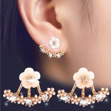 Fashion Jewelry Cute Cherry Blossoms Flower Stud Earrings for Women Several Peach Blossoms Earrings e37