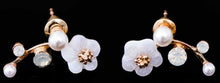 Korean Jewelry Zircon Pearl Heart Crystal Flower Angel Wings Geometry Stud Earrings For Women Statement Ear Jewelry Wholesale