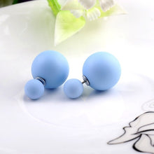 Hot Selling Double Sides Big Pearl Stud Earrings 10 Candy Colors Rubber Big Ball Earrings Women Party Bead Ear Stud Jewelry gift