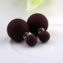 Hot Selling Double Sides Big Pearl Stud Earrings 10 Candy Colors Rubber Big Ball Earrings Women Party Bead Ear Stud Jewelry gift