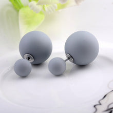 Hot Selling Double Sides Big Pearl Stud Earrings 10 Candy Colors Rubber Big Ball Earrings Women Party Bead Ear Stud Jewelry gift