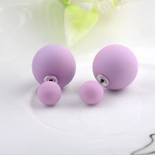 Hot Selling Double Sides Big Pearl Stud Earrings 10 Candy Colors Rubber Big Ball Earrings Women Party Bead Ear Stud Jewelry gift