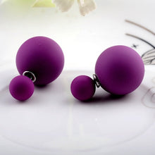 Hot Selling Double Sides Big Pearl Stud Earrings 10 Candy Colors Rubber Big Ball Earrings Women Party Bead Ear Stud Jewelry gift