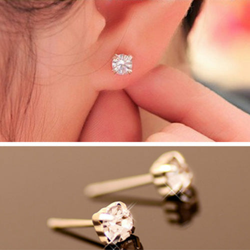 2019 New Fashion Exquisite Korean Trendy Crystal Stud Earrings Female Star  charm Jewelry Earrings Christmas gift Wholesale WD52