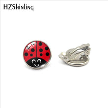 2019 New Fashion Ladybug Cartoon Girl and Cat Anime Glass Clip Earrings Ladybug Jewelry No Pierced Earrings Gifts for Girls